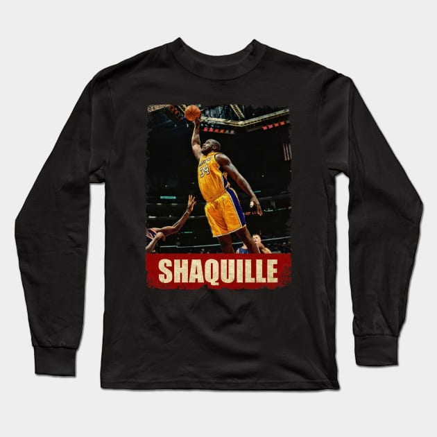 Shaquille O'neal - NEW RETRO STYLE Long Sleeve T-Shirt by FREEDOM FIGHTER PROD